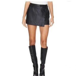 We The Free Black vegan leather Wynne Mini Skirt, size 27